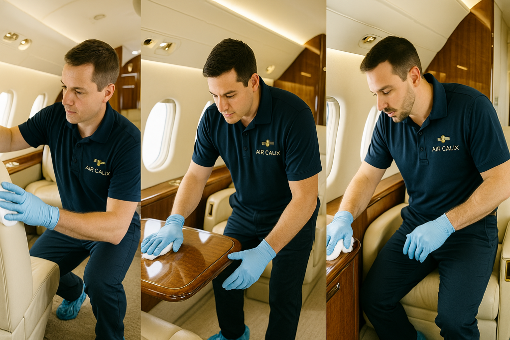 Air Calix Cleaning Private Jets in south florida